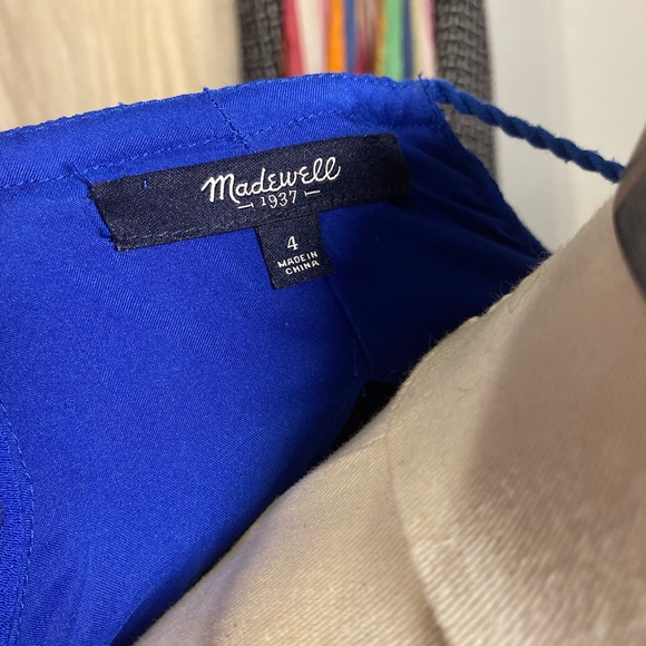 Madewell Blue Crepe Flutter Overlay Maxi Dress - Picture 5 of 13